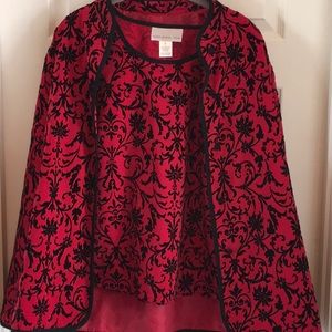 Mandarin collared jacket and tank